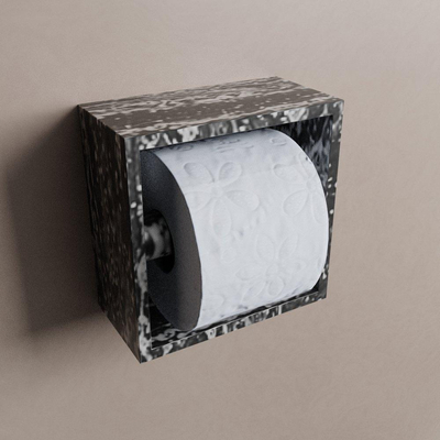 Mondiaz EASY Porte-rouleau de papier toilette - CUBE 162 - 16x8.6x16cm - solid surface - Lava
