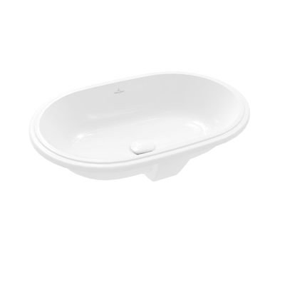 Villeroy & boch architectura lavabo de comptoir 43x63x17.5cm ovale sans trou de trop-plein blanc alpin brillant céramique+