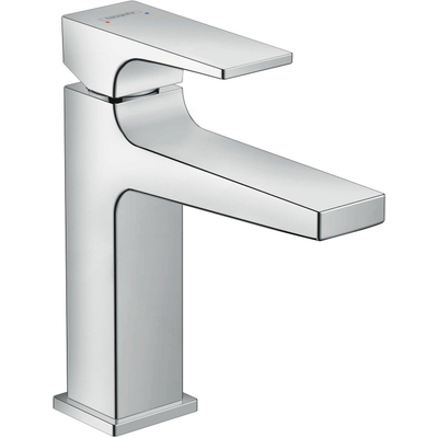 Hansgrohe Metropol 1 greeps wastafelkraan - 110 met rechte greep - met trekwaste - hoogglans chroom