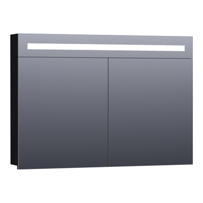 BRAUER Promise spiegelkast – 99x70x15 cm – directe LED – Zwart mat