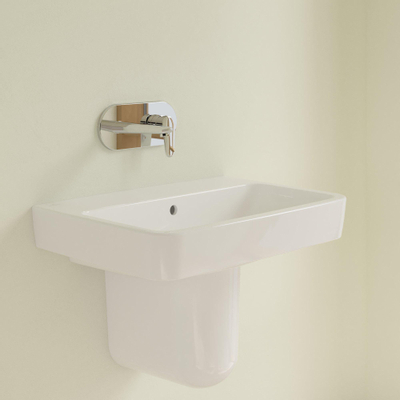 Villeroy & Boch O.novo wastafel - 65x46cm - zonder kraangat - met overloop - White Alpine (glans wit)