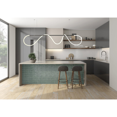 ÉCHANTILLON Terravito Girivo Carrelage mural en céramique - 35x35cm - 9.2mm - Vert