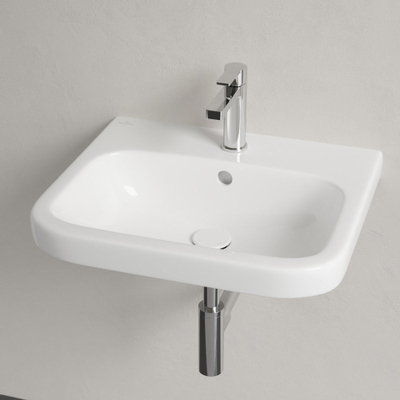 Villeroy & Boch Architectura inbouwwastafel 55x47cm 1 kraangat met overloop onderkant geslepen ceramic+ wit