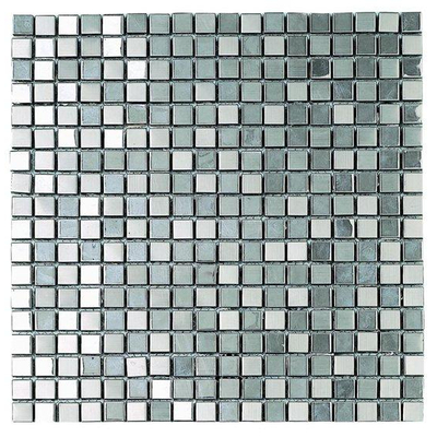 Dune Metalic Silver Mozaiektegel - 30.1x30.1cm - 8.0mm - Silver