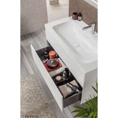 Villeroy & Boch Finion Lavabo pour meuble 100x50cm avec 1 trou pour robinetterie ceramic+ avec trop-plein caché blanc