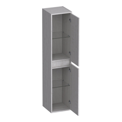 BRAUER Adore armoire de salle de bains - 160x35x35cm - avec 2 portes sans poignées ouvrant à gauche ou à droite Forest Seashell