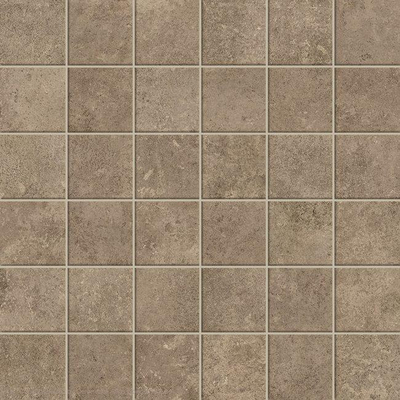 Atlas Concorde Solution mozaïektegel - 29.6x29.6cm - 8mm - gerectificeerd - Betonlook - Taupe