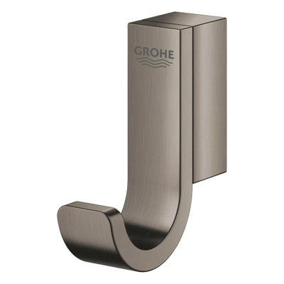 Grohe Selection Accessoires toilettes - porte-rouleau papier toilette - sans couvercle - brosse de toilette avec support - crochet porte-serviette - hard graphite brossé (anthracite)