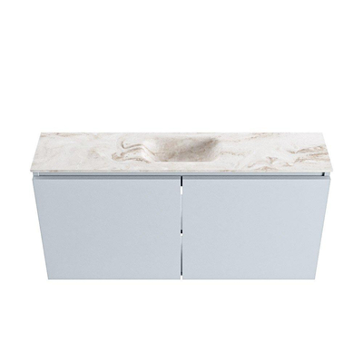 MONDIAZ TURE-DLUX 100cm toiletmeubel Clay. EDEN wastafel Frappe positie midden. Met 1 kraangat.