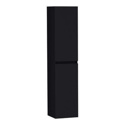 BRAUER Joy armoire de salle de bains - 160x35x35cm - 2 portes - sans poignées - ouverture à gauche ou à droite - noir mat