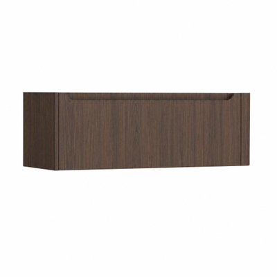 H&R Badmeubelen Juice Wastafelonderkast - 120x45x40cm - rechterhoek afgerond - 1 lade - geïntegreerde greep - coffee