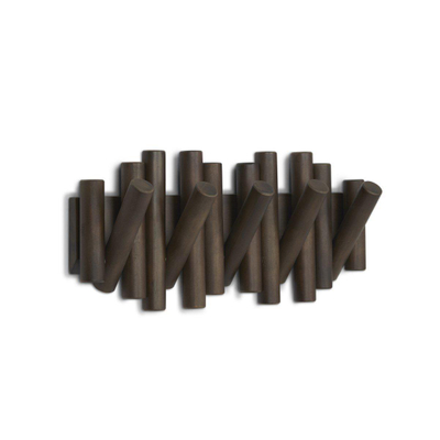 Umbra Picket handdoekhaak 38x17x4cm Dennenhout Verouderd walnoot TWEEDEKANS
