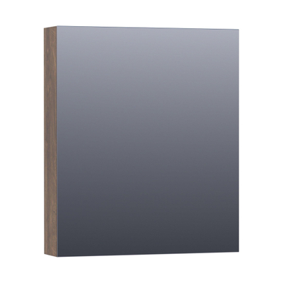 BRAUER Impress Deluxe armoire de toilette – 59 x 70 x 15 cm – LED directe – ouverture à droite – Grove (noyer)