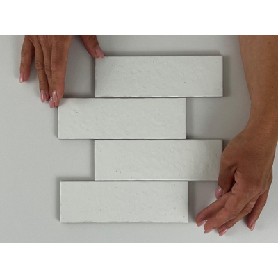 SAMPLE Terravito Nocino wandtegel - 6x18.6cm - White mat (wit)