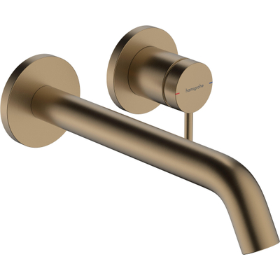 Hansgrohe Tecturis s Eengreeps wastafelkraan - inbouw - voor wandmontage - met uitloop 22 - 5 cm - geborsteld brons