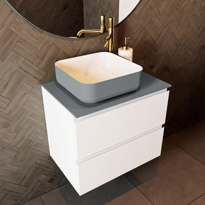 Mondiaz TOP 23 Topblad - 60x23.5x0.9cm - geschikt voor afdekplaat - Solid surface - Plata