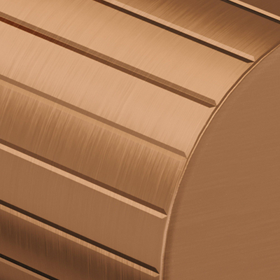 BRAUER Stripe Robinet d'arrêt d'angle - complet avec flexible - cuivre brossé PVD
