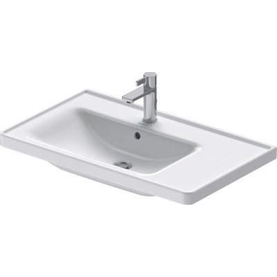 Duravit D-Neo Lavabo 80x48x17cm 1 trou de robinet rectangulaire céramique blanc