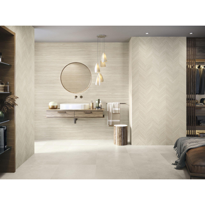ÉCHANTILLON Baldocer Cerámica Larchwood Zig Maple carrelage mural rectifié Mat Beige clair