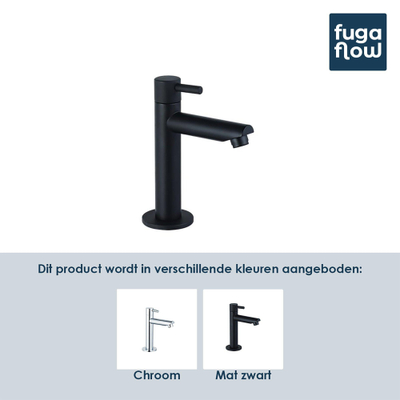 FugaFlow Eccelente Sobrado Robinet lave-mains - 14.4cm - eau froide - Noir mat