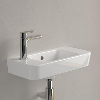 Villeroy & Boch O.novo Lave-main WC 50x14.5x13.5cm 1 trou de robinet sans trop-plein Ceramic+ Blanc Alpin