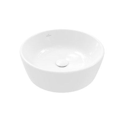 Villeroy & Boch Architectura vasque à poser 45x45x15.5cm - Ronde avec trop-plein Blanc Alpin brillant Céramique