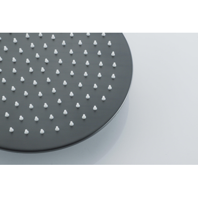 Fortifura Calvi showerhead round - 25cm - 6mm gun metal - PVD - geborsteld gunmetal (antraciet)