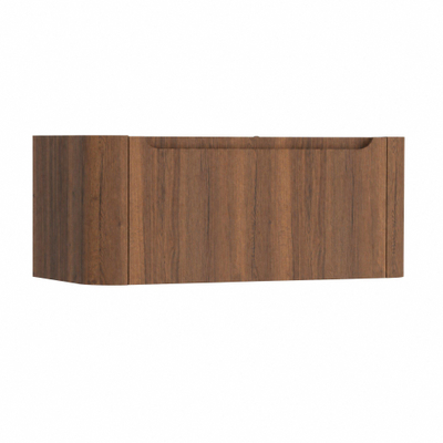 H&R badmeubelen Juice Meuble sous lavabo - 100x45x40cm - angles arrondis - 1 tiroir - poignée intégrée - dark oak