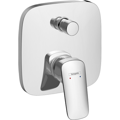 Hansgrohe Logis Eengreeps badmengkraan - afbouwdeel zekerheidsco - met - hoogglans chroom