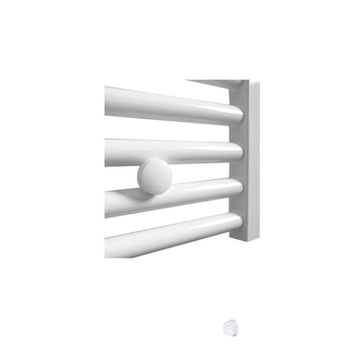 Sanicare HPW Radiateur électrique - 111,8x45cm - 596W - wifi - thermostat - argent - en bas à gauche - blanc