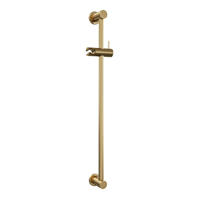 Brauer Gold Edition Douchekraan opbouw - glijstang - 1 functie - 2 gladde knoppen - handdouche rond 3 standen - geborsteld goud