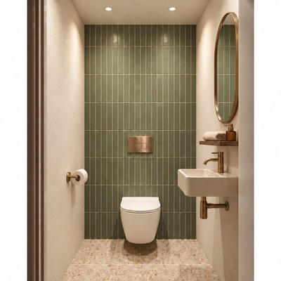 Adema Salina 2.0 Toiletset - 48.5x36x32cm - diepspoel - spoelrandloos - QeramiQ inbouwreservoir - softclose - quickrelease - toiletzitting - koperen metalen bedieningsplaat - rechthoekige knoppen - wit