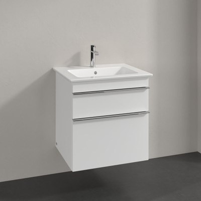 Villeroy & Boch venticello wastafelonderbouwkast - met 2 laden - voor wastafel - 55.3x50.2x59cm - glans wit