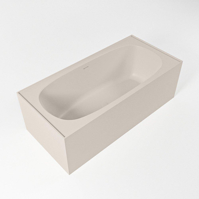 MONDIAZ FREEZE vrijstaand bad - 180x85cm - Solid Surface - mat linen (beige)