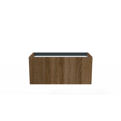 Arcqua Ridge Meuble sous lavabo - 100x45.5x45cm - 1 tiroir - push to open - mdf plaqué - chêne café