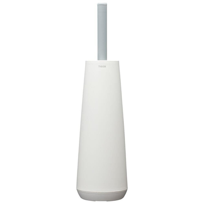 Tiger Tess Porte-brosse WC sur pied avec brosse flexible Swoop® Blanc Gris clair