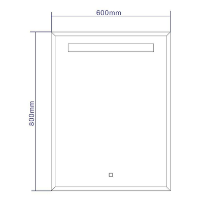 Best Design Black Miracle Miroir LED L60 x H80cm