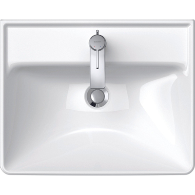 Duravit D-neo Wastafel - met kraangat - met overloop - 55x44x16.5cm - wit