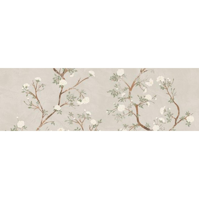 Colorker Enya wandtegel - 30x100cm - 9.4mm - gerectificeerd - Decor A - met decor - Nude (Crème)