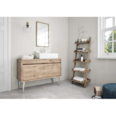 Terravito Corvato wandtegel - 7.5x30cm - 8.5mm - Rechthoek - Overig - glans grijs