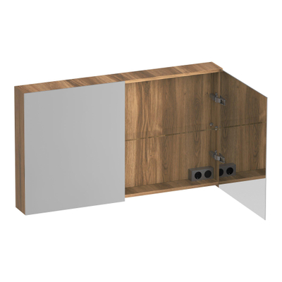 BRAUER Impress Armoire de toilette - 120x70x15cm - sans éclairage - 2 portes miroir double face - Honey