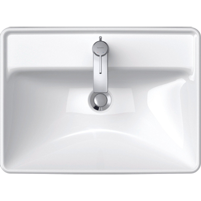 Duravit D-Neo lavabo encastré 60x44x17cm 1 trou de robinet rectangulaire Céramique Blanc