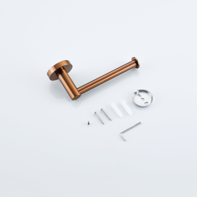 Fortifura Calvi toiletrolhouder/reserverolhouder - zonder klep - rond - PVD - Geborsteld koper