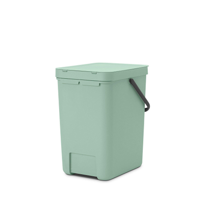 Brabantia Sort & Go Afvalemmer - 25 liter - hengsel - jade green