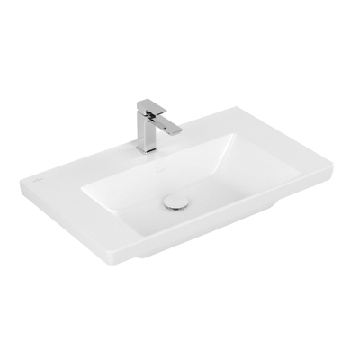 Villeroy & Boch Subway 3.0 Lavabo-meuble - 800 x 470 x 165 stone white mat (blanc) CeramicPlus - sans trop-plein