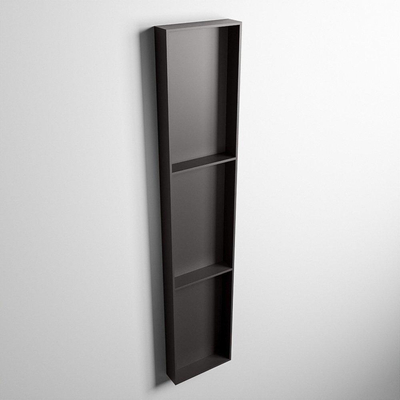 Mondiaz Easy nis 29.5x149.5x8cm - inbouw/opbouw - 3 open vakken - Solid surface - DarkGrey