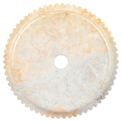 Differnz Ribba waskom - 40x40x14cm - marmer - beige
