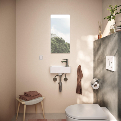Hansgrohe Xarita Lite Q spiegel – 36x70 cm – directe LED – Wit mat