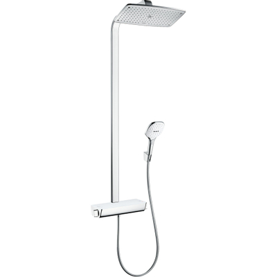 Hansgrohe Raindance e - select e - 360 - showerpipe - ecostat - ecosmart wit-chr - thermostaat - wit chroom