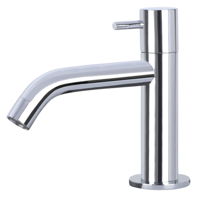 Differnz Solid fonteinset – 36x18.5x9 cm – solid surface wit – gebogen chromen kraan